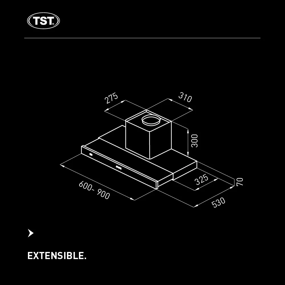 Campana Extractor Extensible De Pared TST - Image 4